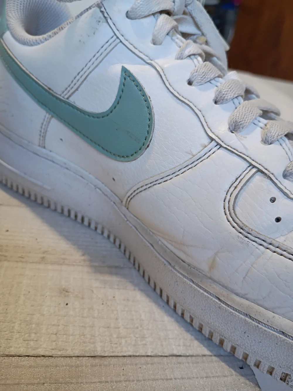 Nike Air Force 1 Low White Jade Ice Teal DD8959-113 Women's Size 9.5 As Is